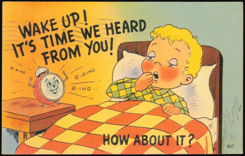 Wake Up! It's Time We Heard From You! Humorous Alarm Clock