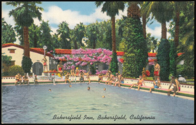Bakersfield Inn Swimming Pool, U.S. 99 Highway California