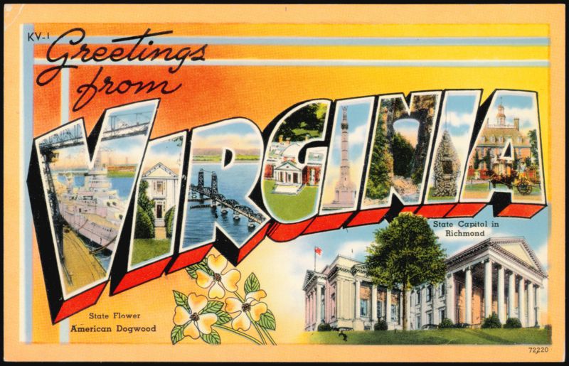 Greetings from Virginia State Capital and Dogwood Richmond