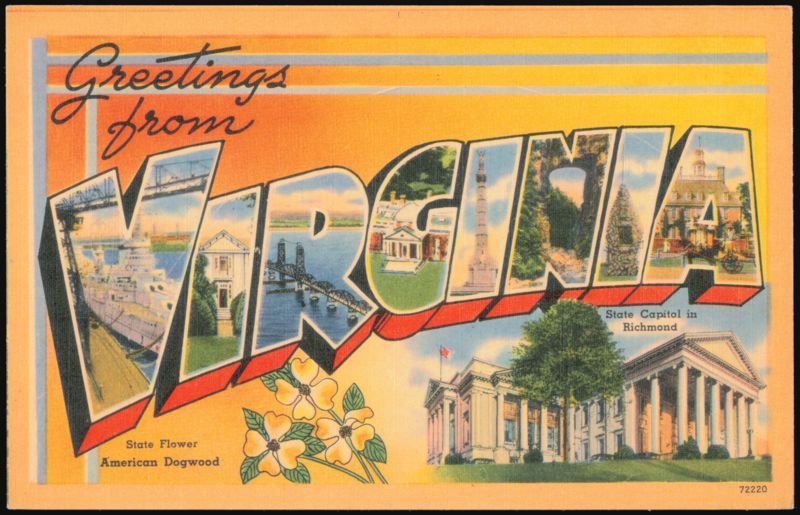 Greetings from Virginia State Capitol and American Dogwood Richmond