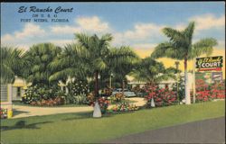 El Rancho Court, Fort Myers, Florida Postcard