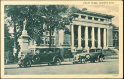Court House and Confederate Monument Postcard