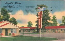 Rayville Motel, Highway 80 West, Louisiana Postcard