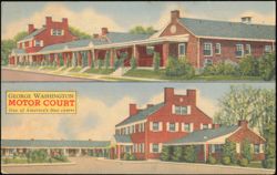 George Washington Motor Court, Fredericksburg, Virginia Postcard