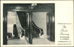 The Electric Stairway, Woodward & Lothrop Department Store Postcard