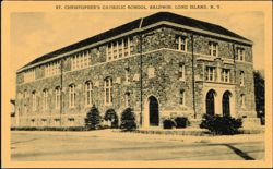 St. Christopher's Catholic School Building Postcard