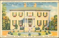 The Governor's Mansion, Richmond, Virginia Postcard