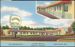 Vagabond Motel, U.S. Highway 40, Bradshaw, Maryland Postcard