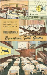 Bernstein's Fish Grotto, 123 Powell St., San Francisco Postcard