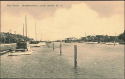 The Canal, Brightwaters, Long Island Postcard