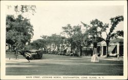 Main Street Looking North, Southampton, Long Island, NY Postcard