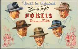 Portis Firma-Felt Bunny Soft Men's Hats Advertisement Postcard
