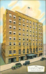 The Sunflower Hotel, Abilene, Kansas Postcard