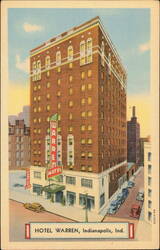 Hotel Warren, Indianapolis, Indiana Postcard