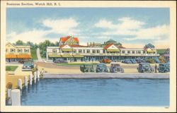 Business Section, Watch Hill, Rhode Island Postcard