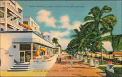 Wofford Beach Hotel, Miami Beach's Only Ocean Front Promenade Postcard