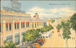 Street Scene at Plaza Las Delicias, Ponce, Puerto Rico Postcard