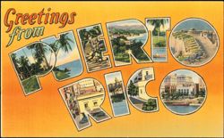 Greetings from Puerto Rico, Isle of Enchantment Postcard