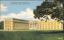 Greene Hall, Men's Dormitory, Coe College Postcard