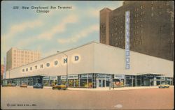 New Greyhound Bus Terminal, Chicago Postcard