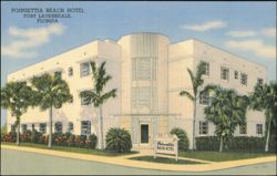 Poinsettia Beach Hotel, Fort Lauderdale, Florida Postcard