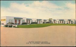 Dutch Motor Courts, U.S. 13, Laurel, Delaware Postcard
