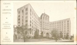 Cedars of Lebanon Hospital, 4833 Fountain Avenue Postcard