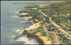 Upper Cliff Drive and Coast Highway, Laguna Beach Postcard