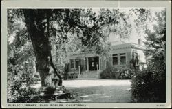 Public Library Building, Paso Robles, California Postcard