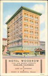 Hotel Woodrow, 14th and Grove Streets Postcard
