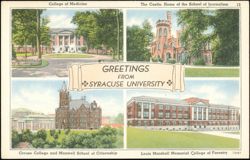Syracuse University Campus Buildings, New York Postcard