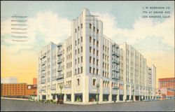 J. W. Robinson Co. Department Store, 7th at Grand Ave. Postcard