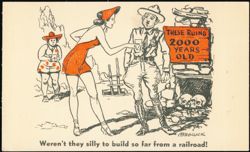 Humorous Cartoon: These Ruins 2000 Years Old Postcard