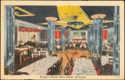 Empire Room, Rice Hotel, Houston, Texas Postcard