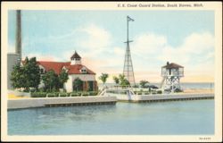 U.S. Coast Guard Station, South Haven, Michigan Postcard