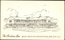 The Stockton Inn, Beach Drive and Stockton Place Postcard