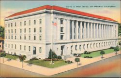 U.S. Post Office Building, Sacramento, California Postcard