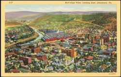 Bird's-Eye View Looking East, Johnstown, Pennsylvania Postcard
