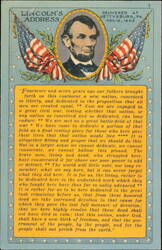 Abraham Lincoln's Gettysburg Address Text Postcard