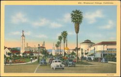 Westwood Village Street Scene, California Postcard