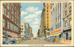 Nicollet Avenue Shopping District, Minneapolis Postcard
