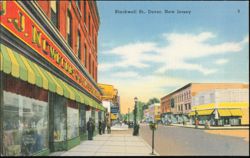 Blackwell Street Scene, Dover, New Jersey Postcard