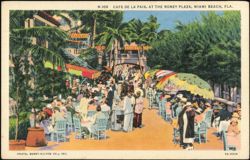 Cafe de la Paix at the Roney Plaza, Miami Beach Postcard