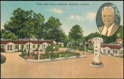 Pines Camp Hotel Cottages, Valdosta, Georgia Postcard