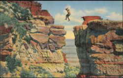 Leap for Life, Douglas Fairbanks Rock, Grand Canyon Postcard