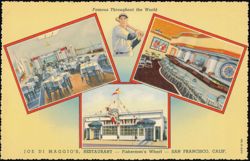 Joe DiMaggio's Restaurant, Fisherman's Wharf Postcard