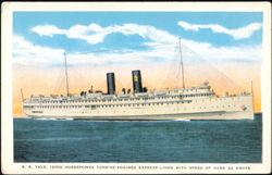 S.S. Yale, 12000 Horsepower Turbine-Engined Express Liner Postcard