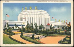 Ford Exposition Building, Chicago World's Fair 1934 Postcard