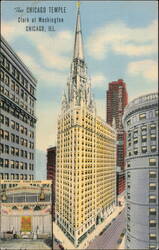 The Chicago Temple, First Methodist Church Postcard