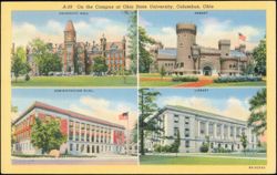 On the Campus at Ohio State University, Columbus Postcard
